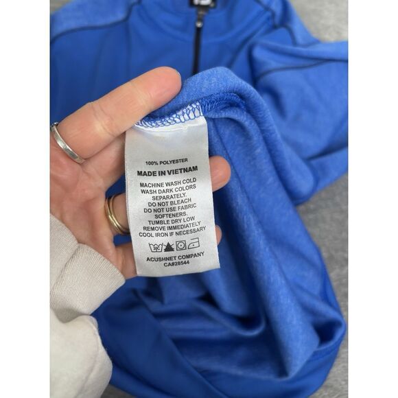 FootJoy 1/4 Zip Golf Pullover Jacket Men's Size Medium Blue - Picture 7 of 11